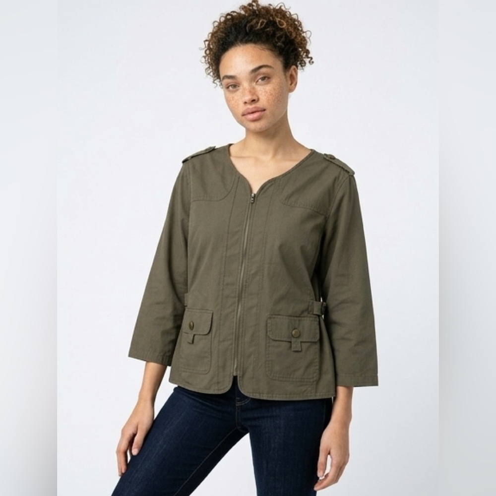 Artisan Crafted Jacket Pockets and Knit Panel Size 3X